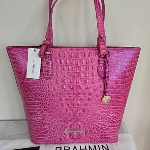 Brahmin Ellen Tote Bag Hibiscus Solid Melbourne